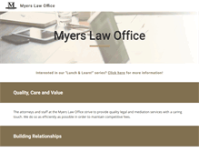 Tablet Screenshot of myerslawoffice.com